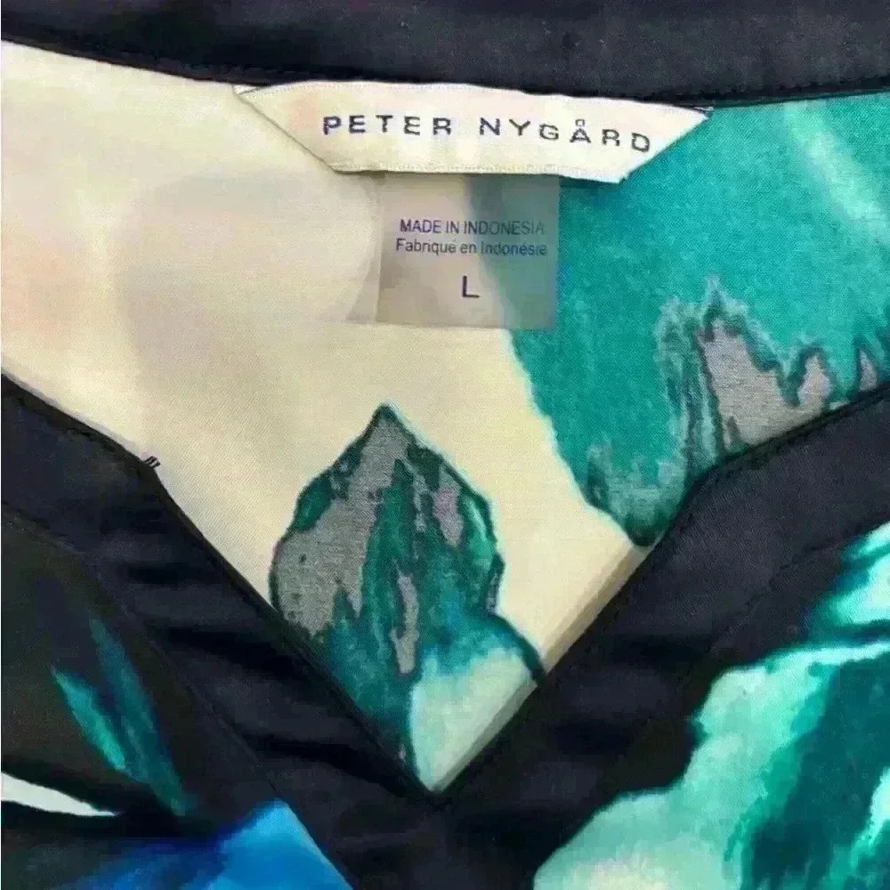 Peter Nygard tunic floral blouse sz Large - Picture 3 of 4